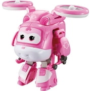 Super Wings 5" Transforming Supercharged Dizzy Airplane Toys, Action Figure Plane to Robot, Suitable for 3 4 5 Years Old Kids, Fun Flying Toy Plane for Preschool Boys and Grls, Birthday Gifts, Pink