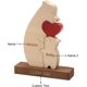 thumbnail image 3 of Adorno de oso de madera personalizado XINYU escultura con 2 a 6 nombres de familia, 3 of 7