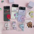 thumbnail image 3 of Funda Para Teléfono Samsung Zflip3 Zflip4 BTSS-7 BT RJ Shooky Cooky Koya Dentro Mang TATA Chimmy D-DAY AgustD Indigo Anti Golpes Cubierta Espacial A Prueba De Caídas Zflip5 Transparente, 3 of 4
