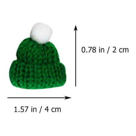 

Mini Christmas Hats Santa Ornaments Bottle Tree Hat Crafts Tiny Cover Covers Knit Knitting Crochet Button Flatback Candy