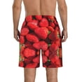 thumbnail image 3 of Kll Strawberry Red Men'S Casual Summer Beach Shorts Hawaiian Shorts With Pockets-Xx-Large, 3 of 9
