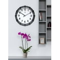 thumbnail image 2 of Infinity Instruments Skipper Plastic 16" Indoor Wall Clock with Quartz Movement for Accurate Timekeeping, Black, 2 of 7
