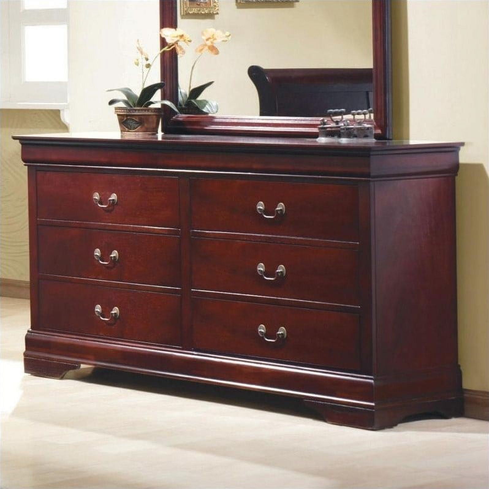  Coaster Home Furnishings Louis Philippe 5-Drawer Chest Red Brown  203975 : Home & Kitchen