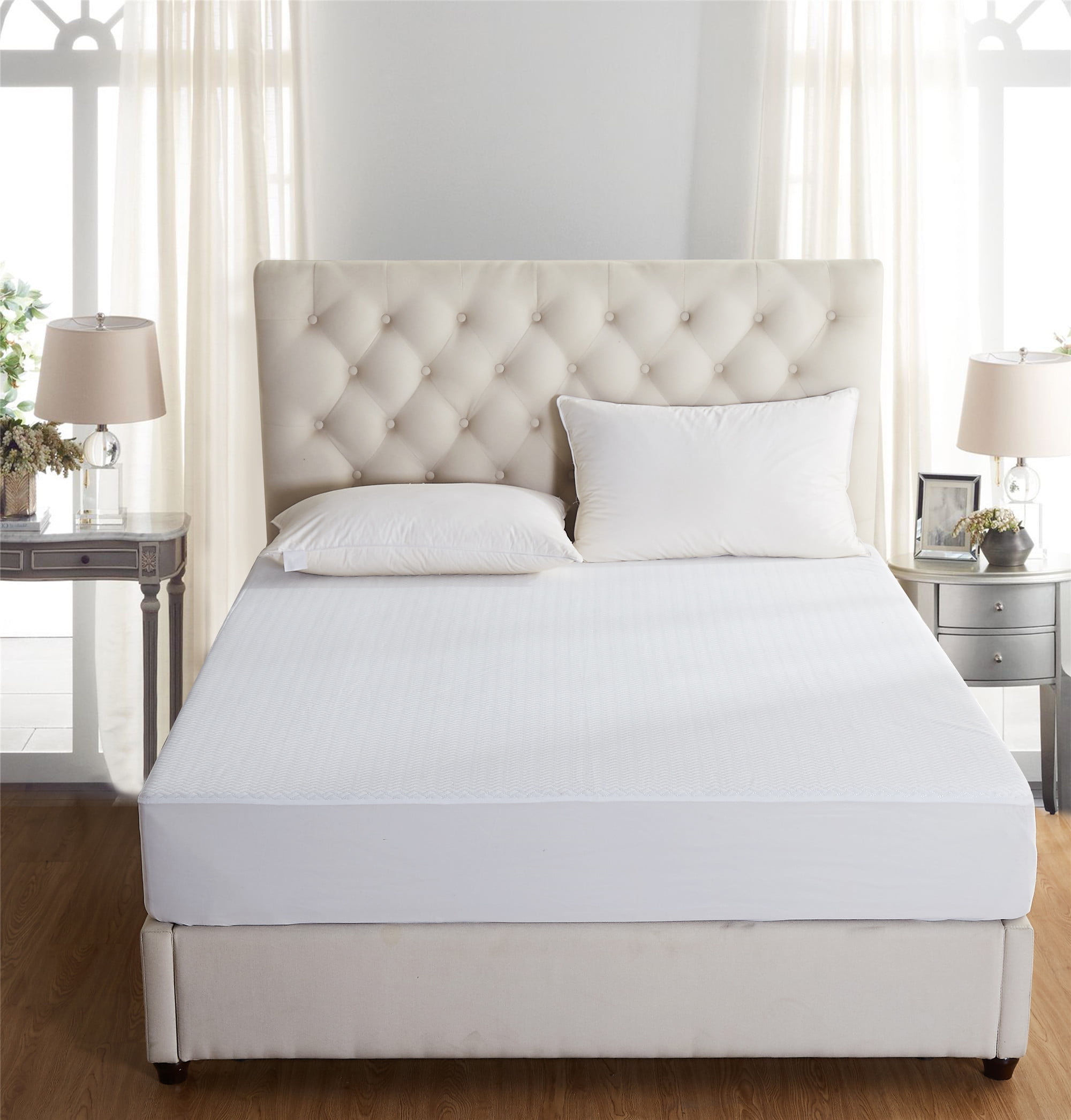King Size Anti Bacterial Breathable Waterproof Mattress Protector 12/" Deep