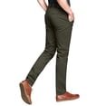thumbnail image 2 of Pantalones a juego: delgado, cónico, parte delantera plana, casual, 34, verde claro, 2 of 6