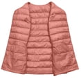 thumbnail image 6 of Xyxonk Women's Lightweight Quilted Puffer Vest V Neck Slim Fit Button Down Padded Gilet Thermal Sleeveless White Duck Down Coat Outerwear,Watermelon Red M, 6 of 8
