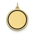 thumbnail image 1 of 14k Yellow Gold w/Enamel .027 Gauge Circular Engravable Disc Charm Pendant, 1 of 1