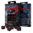 thumbnail image 2 of Dados Esenciales Q-Workshop Cyberpunk Rojo Set Negro, 2 of 2