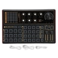 thumbnail image 2 of Professional Audio Mixer Sound Board Console, Voice Changer Sound Card with Dual Channel Microphone, Colorful Lights, Multiple Sound Effects, for Live Streaming Gaming, 2 of 7