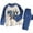 Blue, variant on Boys Matching Pajama Set Soft Long Sleeve Daily Warm Character Fit for Sibling 6M 8Y Blue,3-4 Years