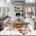 thumbnail image 3 of 8x10 Area Rugs for Living Room, Brown Tree Fall Non Slip Area Rugs for Kitchen Bedroom Entryway, Leaves Branches Watercolor Botanical Elegant Washable Carpet Runner Rug Floor Mats for Bedroom, 3 of 8