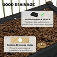 thumbnail image 4 of Outsunny Wooden Raised Planter Box, 47 x 22 x 31.5 in. Raised Flower Bed with Storage Shelf, Drainage Holes, and Liner, Black, 4 of 9