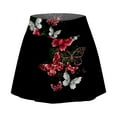 thumbnail image 3 of Mlqidk Skirts for Women Trendy Summer High Waisted Golf Skirts Workout Running Sports Athletic Skort,Butterfly Black XXXL, 3 of 5