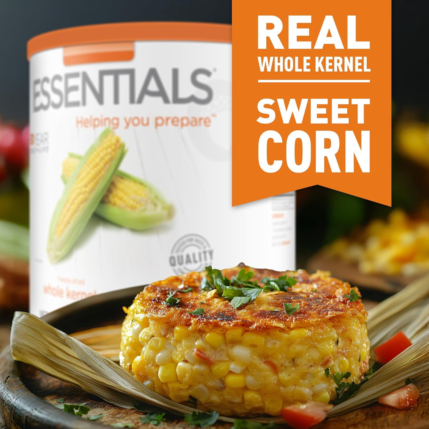 Emergency Essentials Freeze-Dried Super Sweet Corn – Large #10 Can, 30-Year Shelf Life, 22 Servings, Emergency Food Supply or Everyday Use