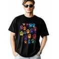 thumbnail image 2 of Camisetas de manga corta con garra de animal para hombre, camisetas de cuello redondo, 2 of 8