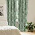 thumbnail image 2 of Ambesonne Mandala Curtains, Floral Eastern, Pair of 28"x84", Jade Green Pale Pink, 2 of 5