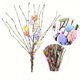 thumbnail image 3 of Cateissary Los coloridos ramos de ramas de flores de huevo para centros de de la fiesta de Pascua recibirán 12 tallos de Pascua hechos Decoración, 3 of 5