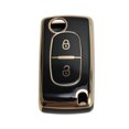 thumbnail image 1 of Funda de Llave de Coche de Silicona TPU Negra y Dorada Única para Peugeot 107/ para Peugeot 206/ para Peugeot 207 - Funda de Control Remoto de 2 Botones, 1 of 6