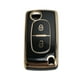 thumbnail image 1 of Funda de Llave de Coche de Silicona TPU Negra y Dorada Única para Peugeot 107/ para Peugeot 206/ para Peugeot 207 - Funda de Control Remoto de 2 Botones, 1 of 6