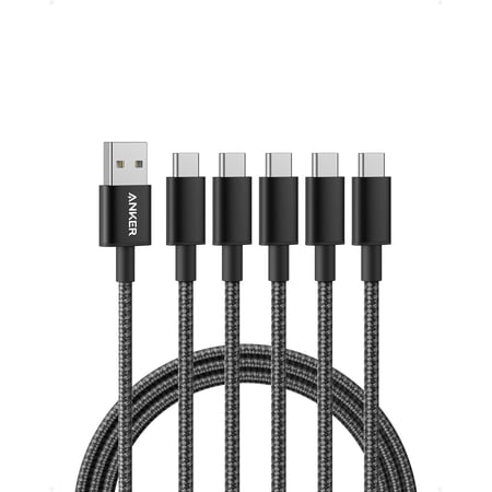 Anker Cable [5 Pack, 6FT], USB A to USB C Cable