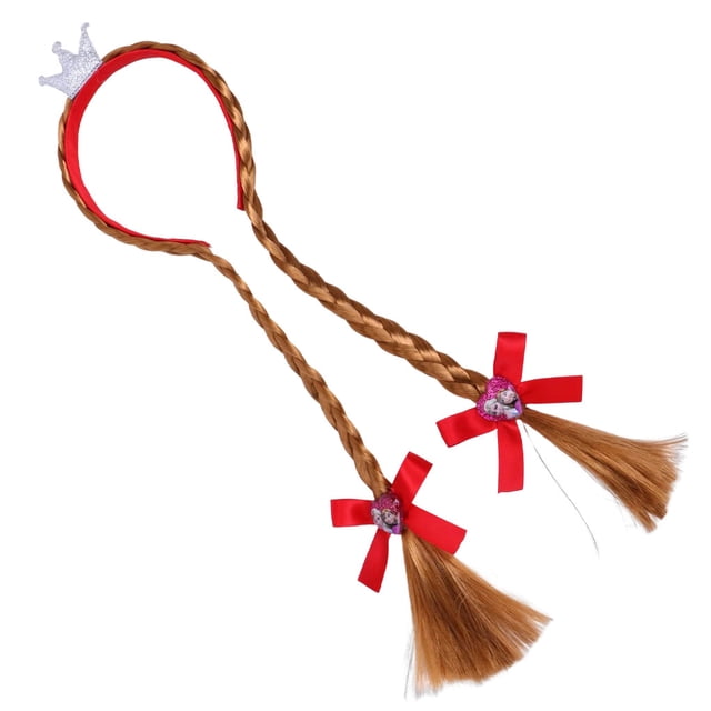 Qarigey Niños Trenza Diadema Interesante Mascarada Vestir Sombreros Vestido Adorno Niñas Peluca Diadema Ropa Accesorio Cuidado del cabello Tipo 2