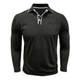 thumbnail image 5 of Chbgutlmr Mens Shirts Fall Lapel Neck Long Sleeve Button Shirt Comfy Classic Casual Golf Tops with Pocket, 5 of 7