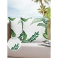 thumbnail image 6 of Pack of 2 Outdoor Pillow Covers, Tropical Plants Green Pattern Waterproof Square Throw Pillowcase Cushion Decorative Pillow Covers for Couch Patio Tent, 16x16 in, 6 of 6