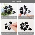 thumbnail image 6 of 4 Sheets Hibiscus Flower Car Sticker Hawaiian Stickers and Decals Black Automotive Decals Waterproof Vinyl Automotive Exterior Decor, 6 of 9