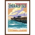 thumbnail image 2 of Art.com Emerald Isle, North Carolina - Fishing Pier Art Print by Lantern Press, Brown Frame Wall Art, 21" x 29", 2 of 5