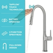 Kraus OlettoTall Modern Single-HandleTouch Kitchen Sink Faucet with Pull Down Sprayer in Spot Free Stainless Steel