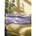 thumbnail image 5 of Outdoor Pillows Waterproof, Purple Ombre Throw Pillows with Inserts Included, Modern Moire Abstract Art Aesthetics Indoor Outdoor Decorative Lumbar Pillow for Bed/Couch/Patio 12"x20", 2Pcs, 5 of 8