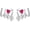 7-Jul, variant on 925 Sterling Silver Birthstone Claw Earrings with Heart CZ for Women Ear Cuffs 18K White Gold Plated and Zirconia Inlaid Chic Jewelry