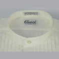 thumbnail image 6 of Men's Tuxedo shirt By Classix  Banded Collarless Formal Pleated Front M06 Ivory, 6 of 7