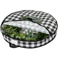 thumbnail image 4 of Organize It Al Set of Two Buffalo Plaid 30" Wreath Bags in Black and White, 4 of 7