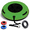 Green 44 in, variant on Danrelax 44 in Heavy-Duty Snow Tube & River Tube - Towable Snow Tube for Sledding, Includes 500D Premium Canvas Cover, Ideal Snow Tube for Winter Outdoor Sports, Red