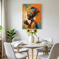 thumbnail image 6 of Colorful Black Woman Drink Coffee Canvas Wall Art for Living Room, African American Wall Decor Framed Artwork Pictures Ready to Hang for Bedroom Office Home Decor, 6 of 9
