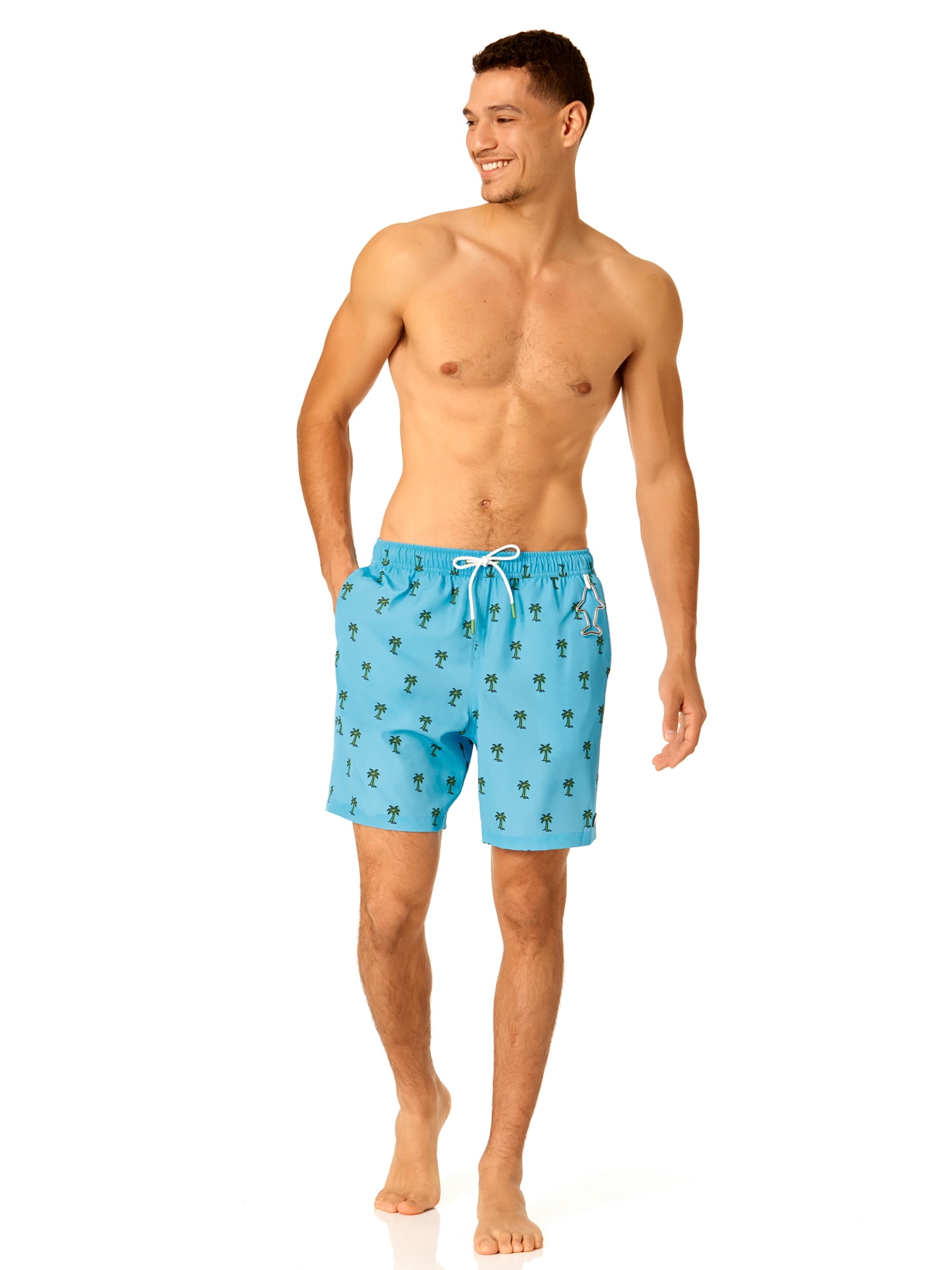 Rugged Shark Men's & Big Men's Swim Trunks, 7" Inseam, Sizes S-3XL