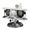 thumbnail image 1 of Time Flying Airplane Flip Clock Automatic Mechanical Desk Clock Creative Aircraft Design Table Decor Unique Decorative Timepiece For Home, 1 of 9