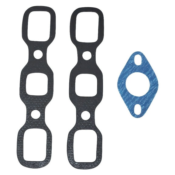 RAParts R0053G Intake/Exhaust Manifold and Carburetor Gasket 3pc. Set Fits Ford New Holland Tractors 86559265