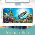 thumbnail image 2 of Sea Turtle Mouse Pad Large,Tropical Coral Reef Fish Desk Pad with Stitched Edges for Home Office Work Non-Slip Rubber Base Gaming Mouse Pad, Desk Mat, 31.5 x 15.7 in, 2 of 6