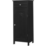 Giantex Floor Storage Cabinet, Multifunctional Freestanding Bathroom Storage Cabinet with Two Adjust Shelves, Ideal for Bathroom, Living Room or Bedroom, 14 x 12 x 34.5 inches (Black)