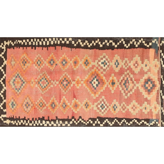 Ahgly Company Indoor Rectangle Contemporary Sand Brown Oriental Area Rugs, 2' x 5'