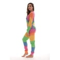 thumbnail image 2 of #followme Women's Thermal Henley Bodysuit - Cozy and Comfortable Winter Sleepwear and Loungewear Union Suit (Tie Dye Pastel, X-Small), 2 of 3