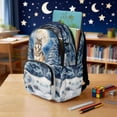 thumbnail image 3 of DISNIMO Kids Backpack for Boys Wolf Printed 17" Lightweight School Backpack with Padded Straps and Multiple Pockets Elementary Middle School Bag Travel Daypack, 3 of 7