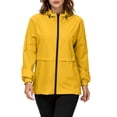 thumbnail image 7 of ShomPort Rain Jacket for Women Packable Zipper Drawstring Hooded Trendy Loose Waterproof Jackets, 7 of 7