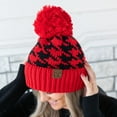 thumbnail image 3 of CC Houndstooth Beanie, 3 of 10