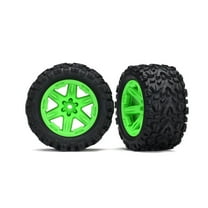 Traxxas 6773G - Talon Extreme Tires, RXT 2.8" Wheels, Green, Rustler 4X4 (2)