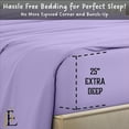 thumbnail image 3 of PRATYUX Short King (72"X75") Size Fitted Sheet Only - 800-Thread Count 100% Pure Organic Cotton, 25 inches Extra Deep Pockets Fitted Sheet, Soft, Sateen Weave - Lilac Color, 3 of 7