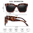 thumbnail image 4 of Gafas de Sol TAOTAOQI Vintage Cuadradas Sobredimensionadas UV400 51 mm, 4 of 9