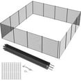 thumbnail image 4 of Pool Fence,Swimming Pool Fence in Ground Pool Safety Fencing, 340 GMS Teslin PVC Mesh Pool Safety Fence with Stainless Steel Legs,Easy DIY Installation, 4 of 7
